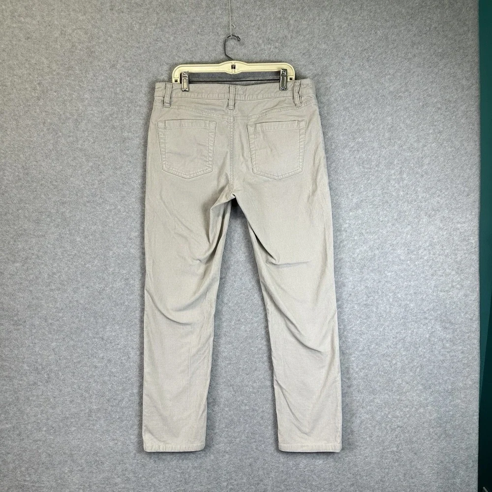 Garnet Hill Women's Size 6 Off White (Ivory) Corduroy Velvet‎ Jeans Cotton Blend